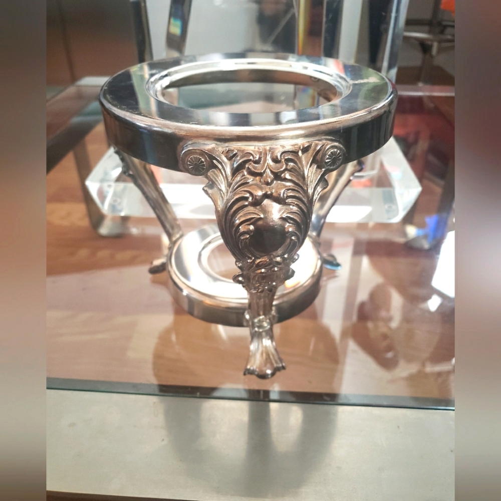 Vintage chafing dish stand silverplated